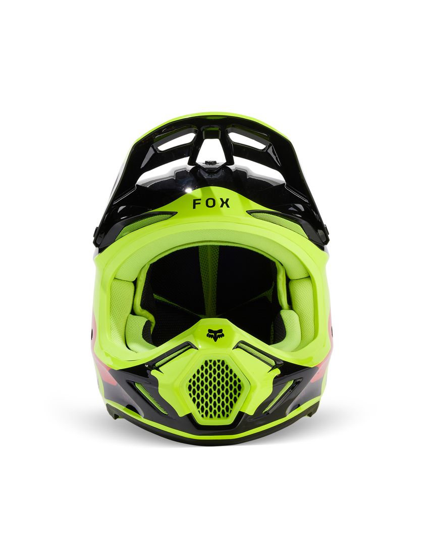 Fox Kask Motocyklowy  V3 Revise Red Yellow M