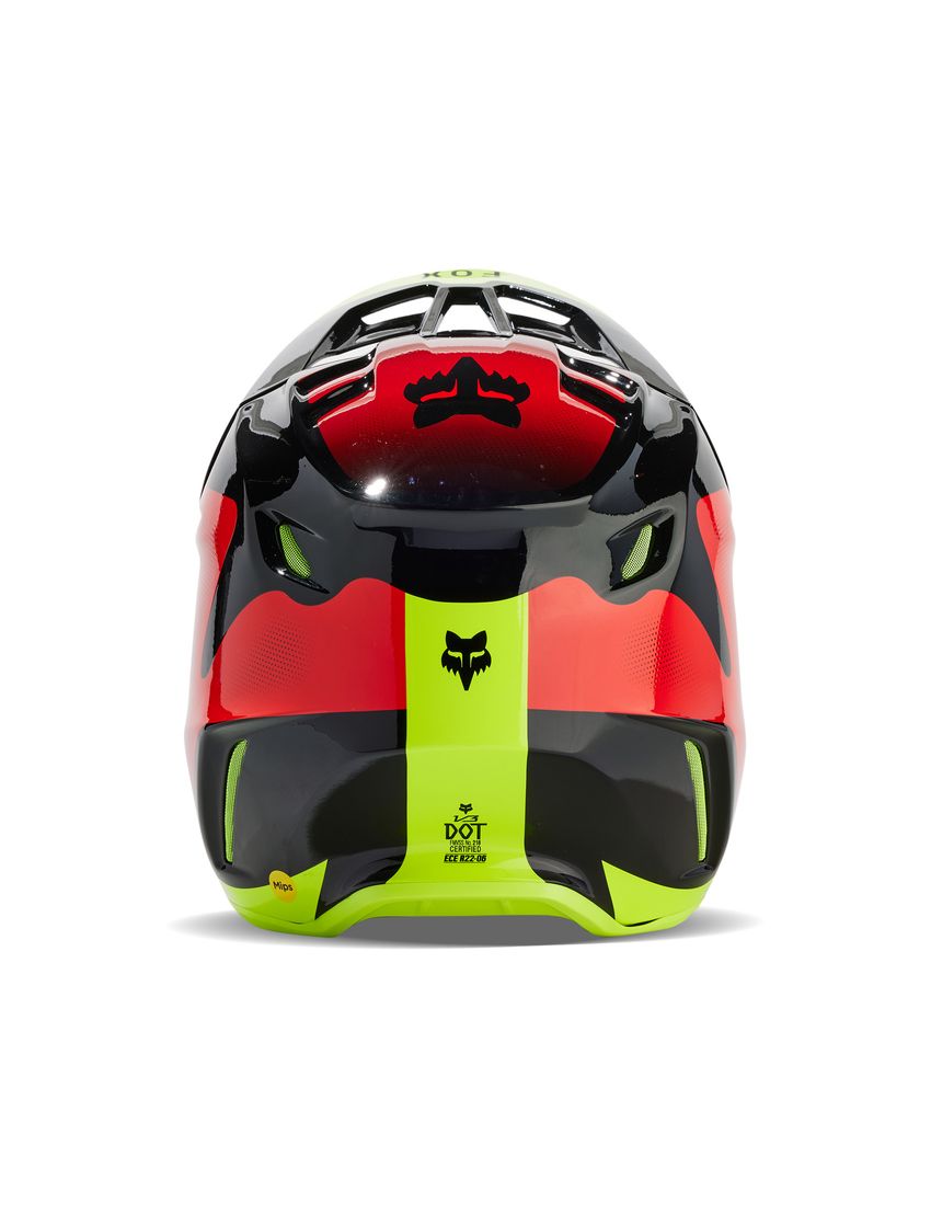 Fox Kask Motocyklowy  V3 Revise Red Yellow M
