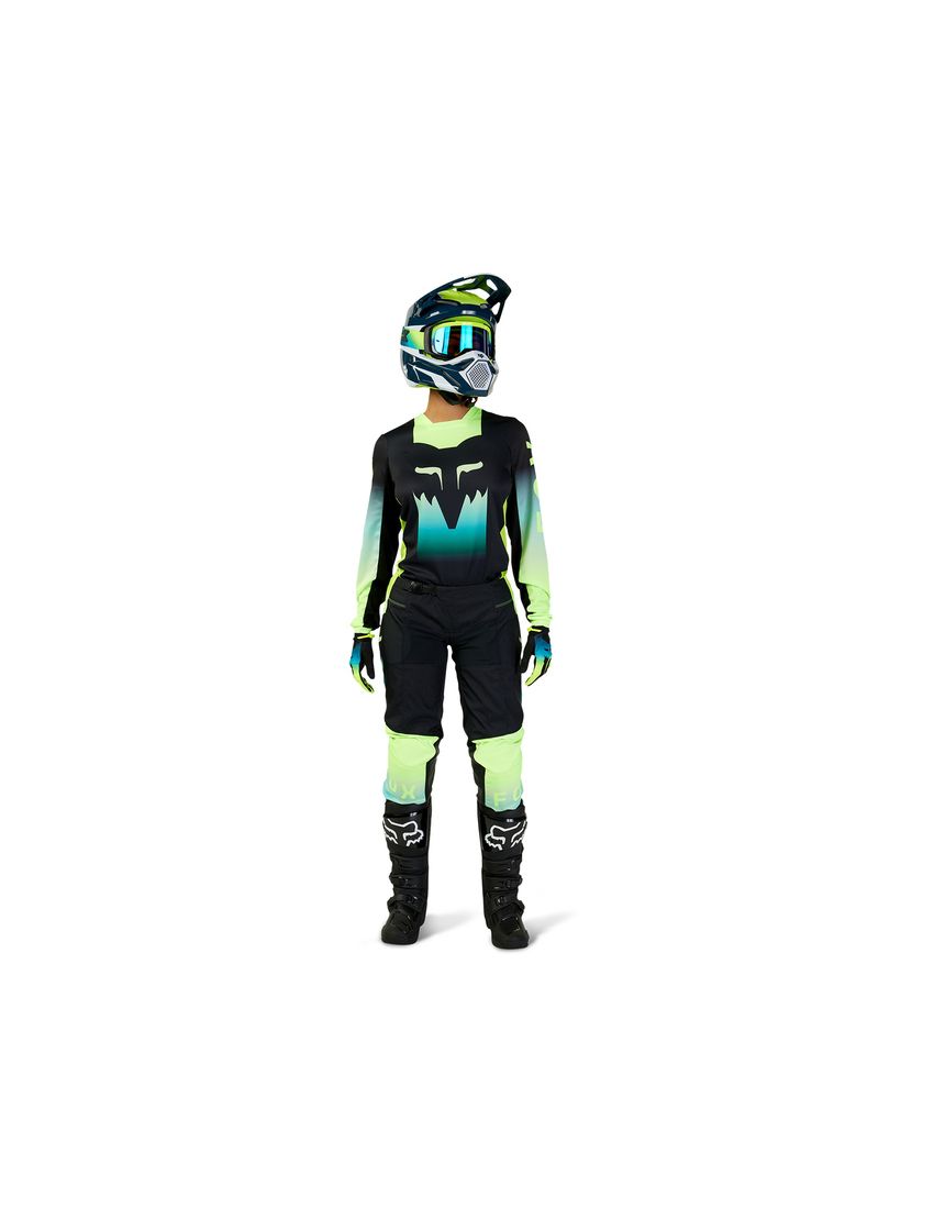Fox Spodnie Motocyklowe Damskie  180 Flora Black Yellow 4