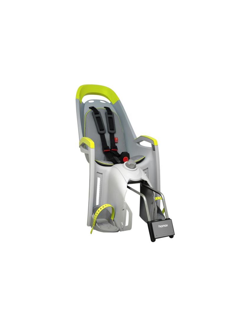 Hamax Fotelik row. AMAZE szaro-limonkowy, szara wyściółka (mocowanie z kluczykiem) 