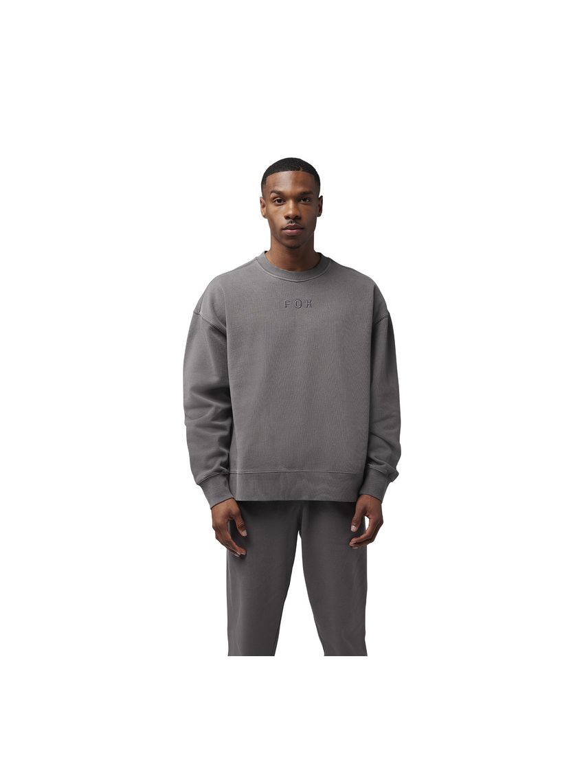 Fox Bluza  Wordmark Oversized Fleece Crew Pewter S
