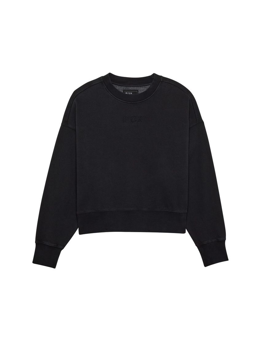 Fox Bluza Damska  Wordmark Oversized Fleece Crew Black Xs
