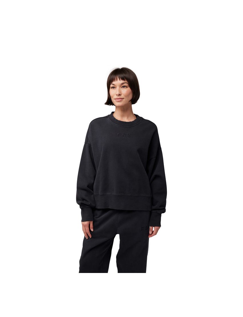 Fox Bluza Damska  Wordmark Oversized Fleece Crew Black Xs