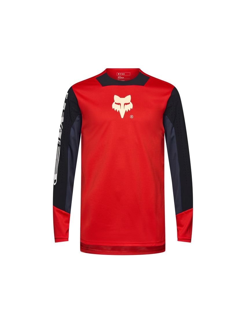 Fox Koszulka Rowerowa Z DŁugim RĘkawem  Defend Elevated Fluo Red S
