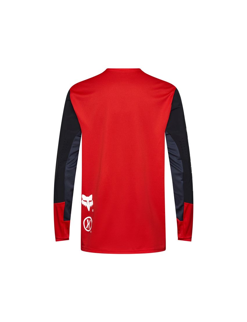 Fox Koszulka Rowerowa Z DŁugim RĘkawem  Defend Elevated Fluo Red S