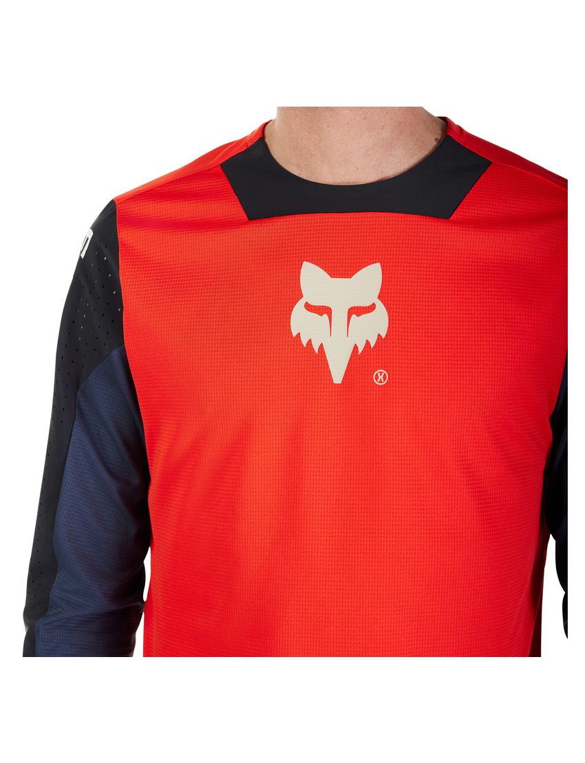 Fox Koszulka Rowerowa Z DŁugim RĘkawem Junior  Defend Elevated Fluo Red Yl