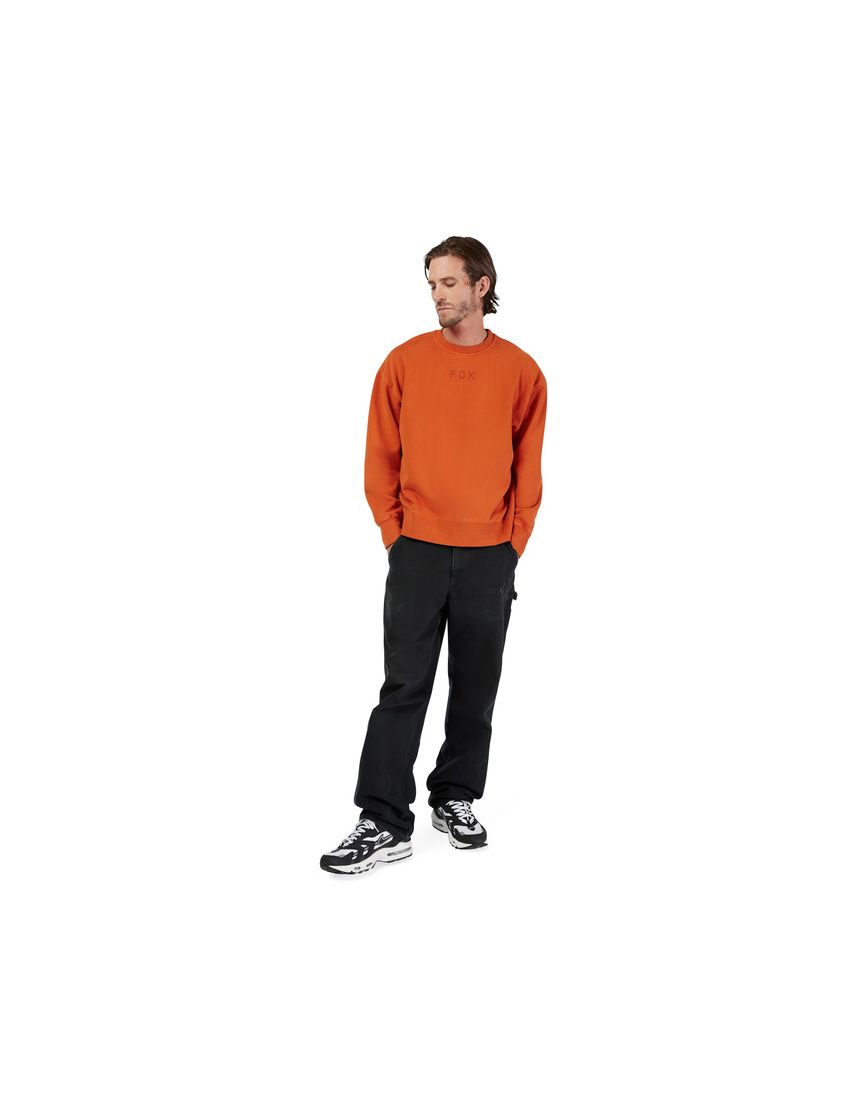 Fox Bluza  Wordmark Oversized Fleece Crew Cognac M