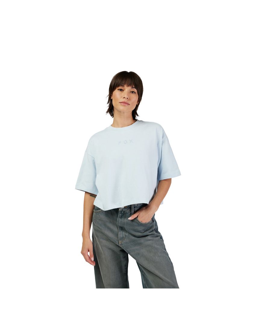 Fox T-shirt Damski  Wordmark Os Crop Pale Blue M