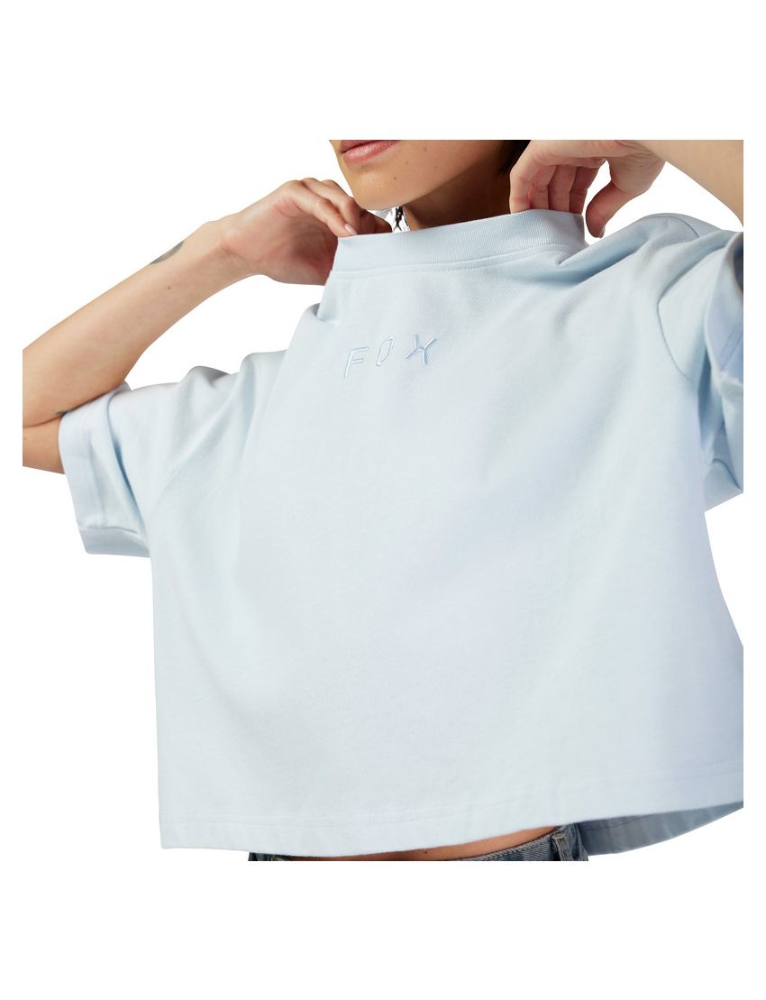 Fox T-shirt Damski  Wordmark Os Crop Pale Blue M