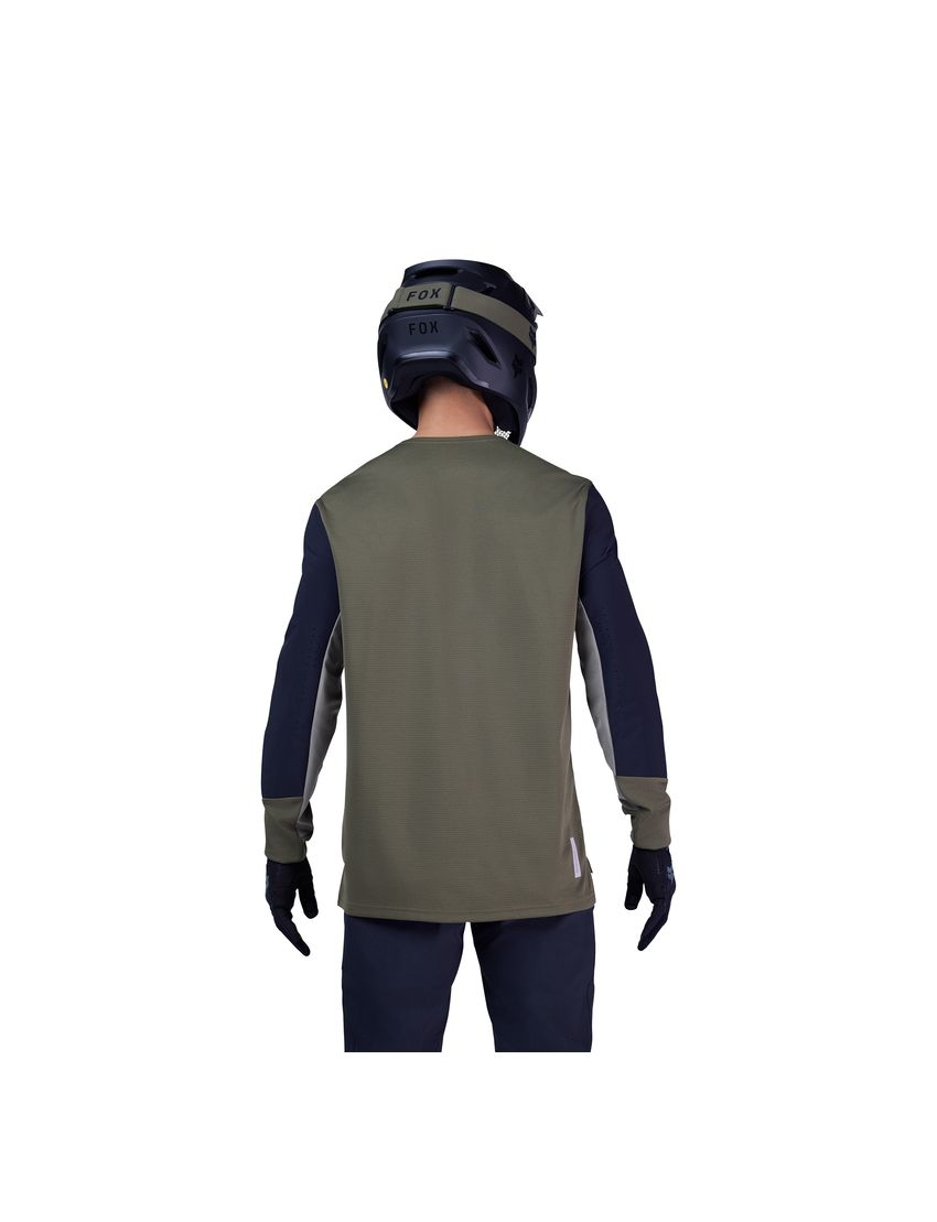 Fox Koszulka Rowerowa Z DŁugim RĘkawem  Defend Olive Green S