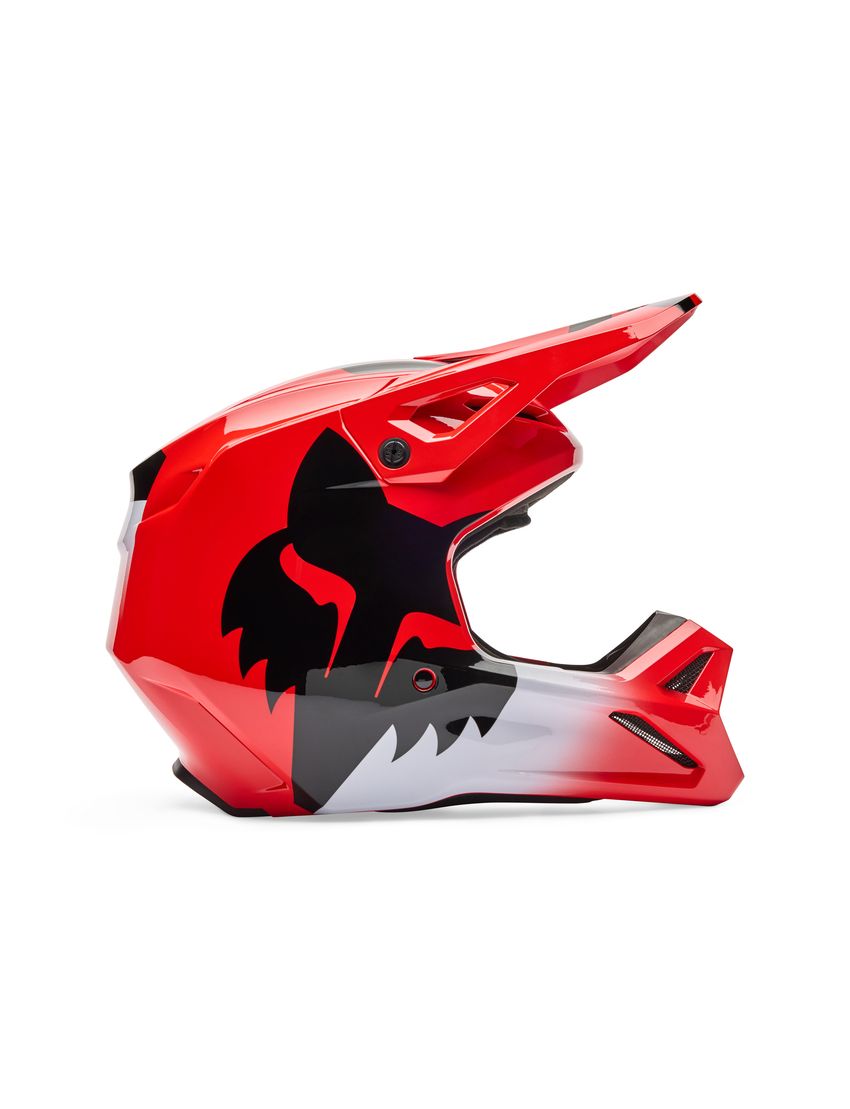 Fox Kask Motocyklowy  V1 Shield Fluo Red S