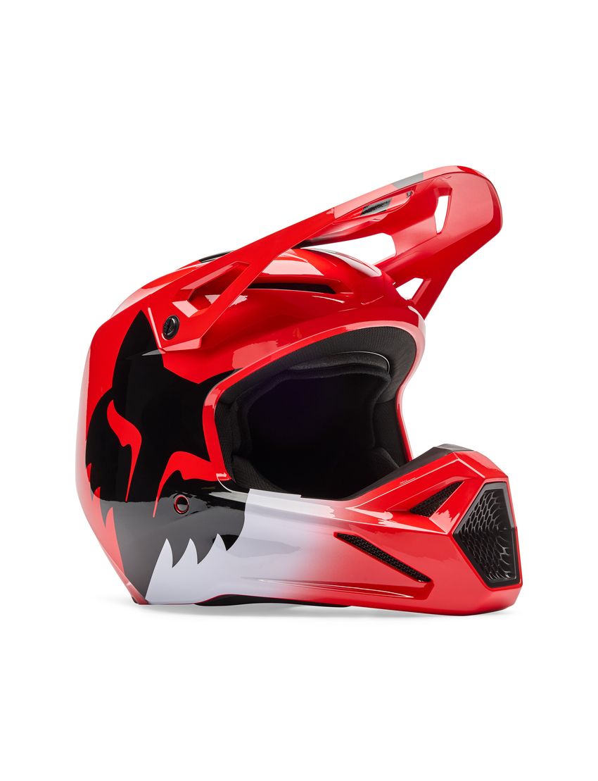 Fox Kask Motocyklowy  V1 Shield Fluo Red S