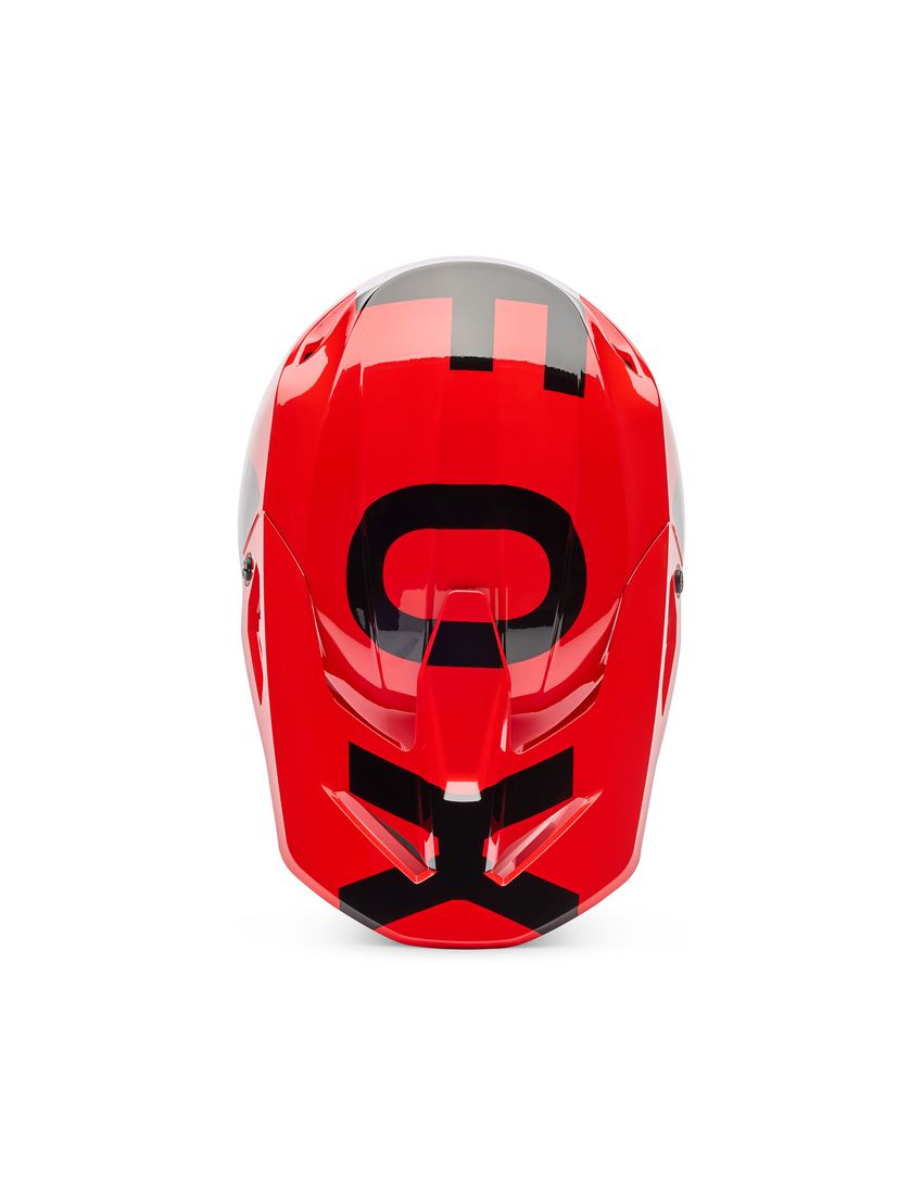 Fox Kask Motocyklowy  V1 Shield Fluo Red S