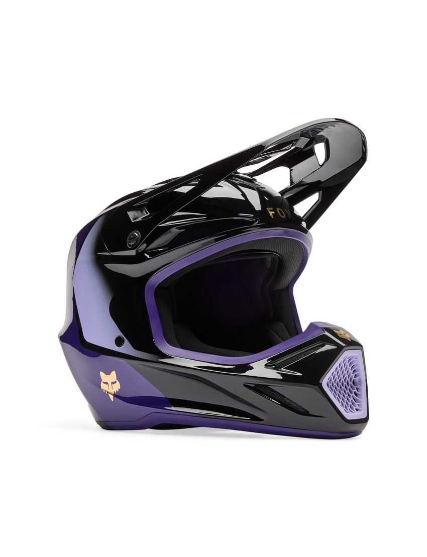 Fox Kask Motocyklowy  V3 Drip Black Purple S