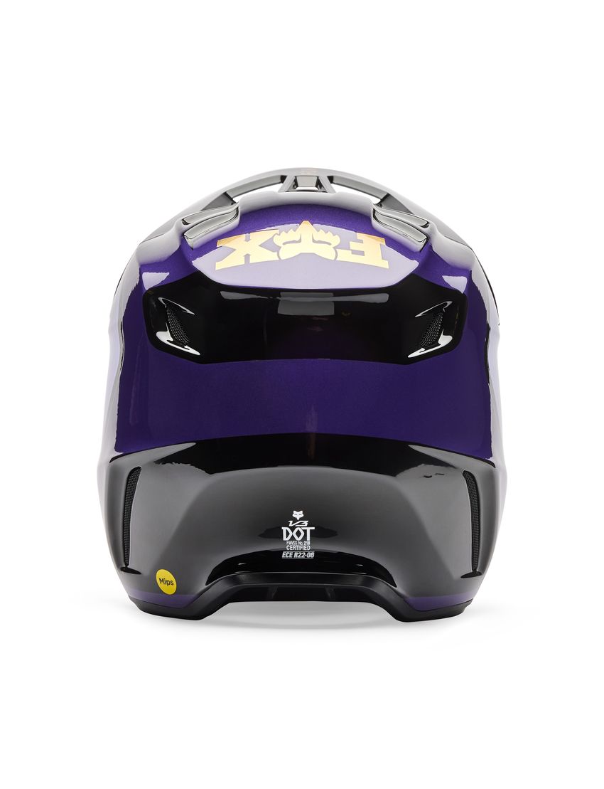 Fox Kask Motocyklowy  V3 Drip Black Purple S