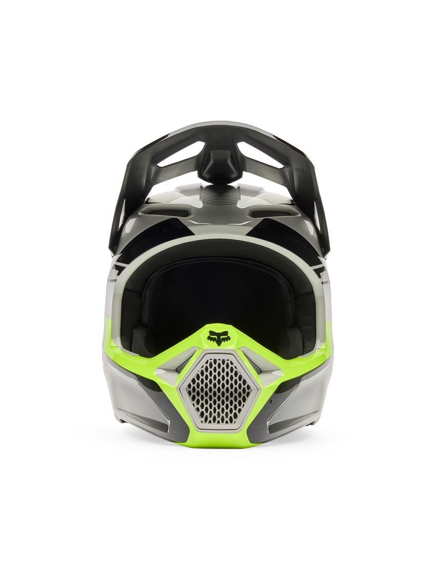 Fox Kask Motocyklowy Junior V1 Collect Grey Yellow Yl