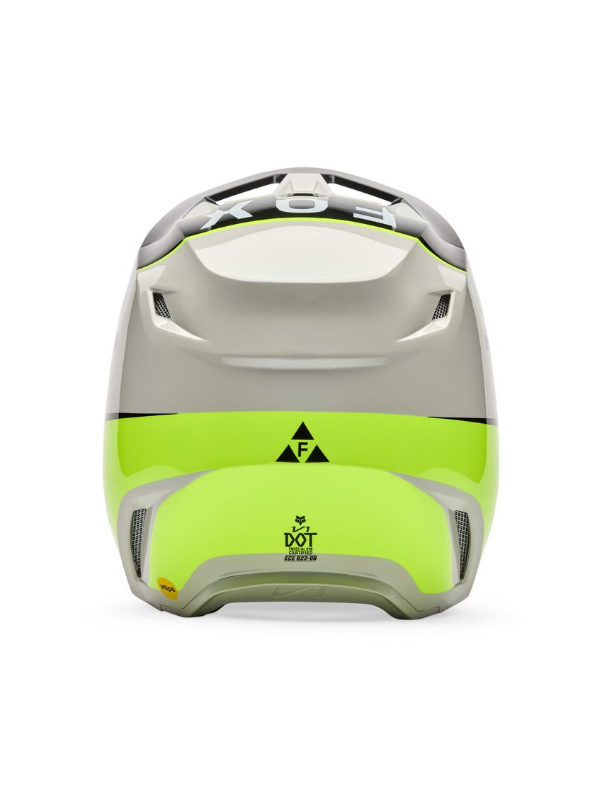 Fox Kask Motocyklowy Junior V1 Collect Grey Yellow Yl