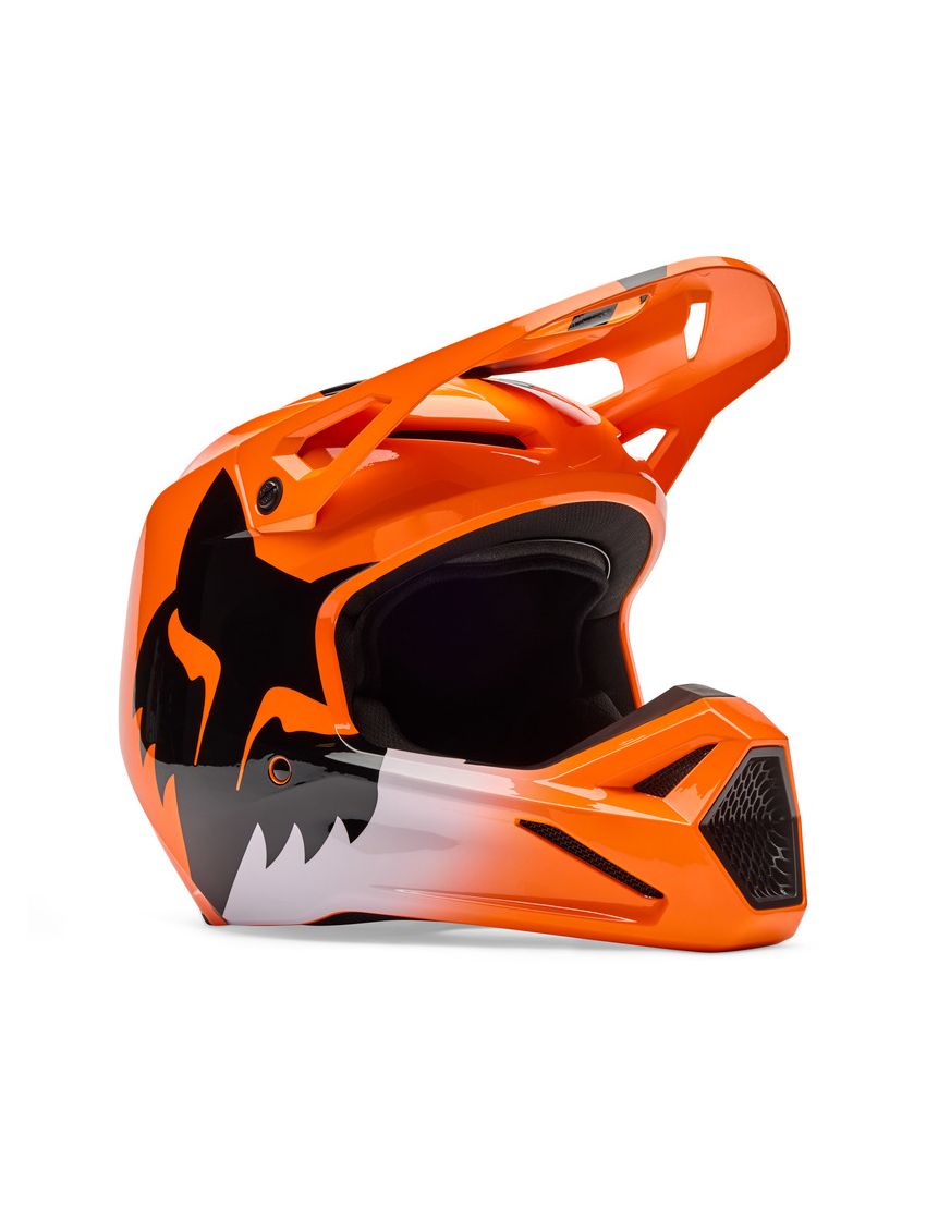 Fox Kask Motocyklowy Junior  V1 Shield Fluo Orange Ym