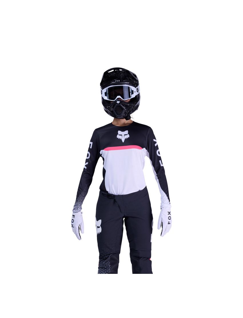 Fox Bluza Motocyklowa Damska Flexair Fracture White Black M
