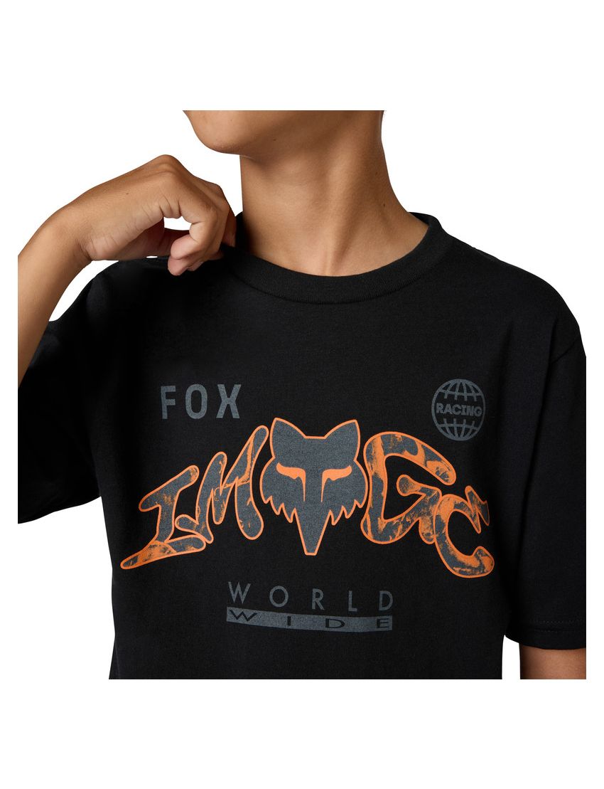 Fox T-shirt Junior  Image Print Ultra Black Yl