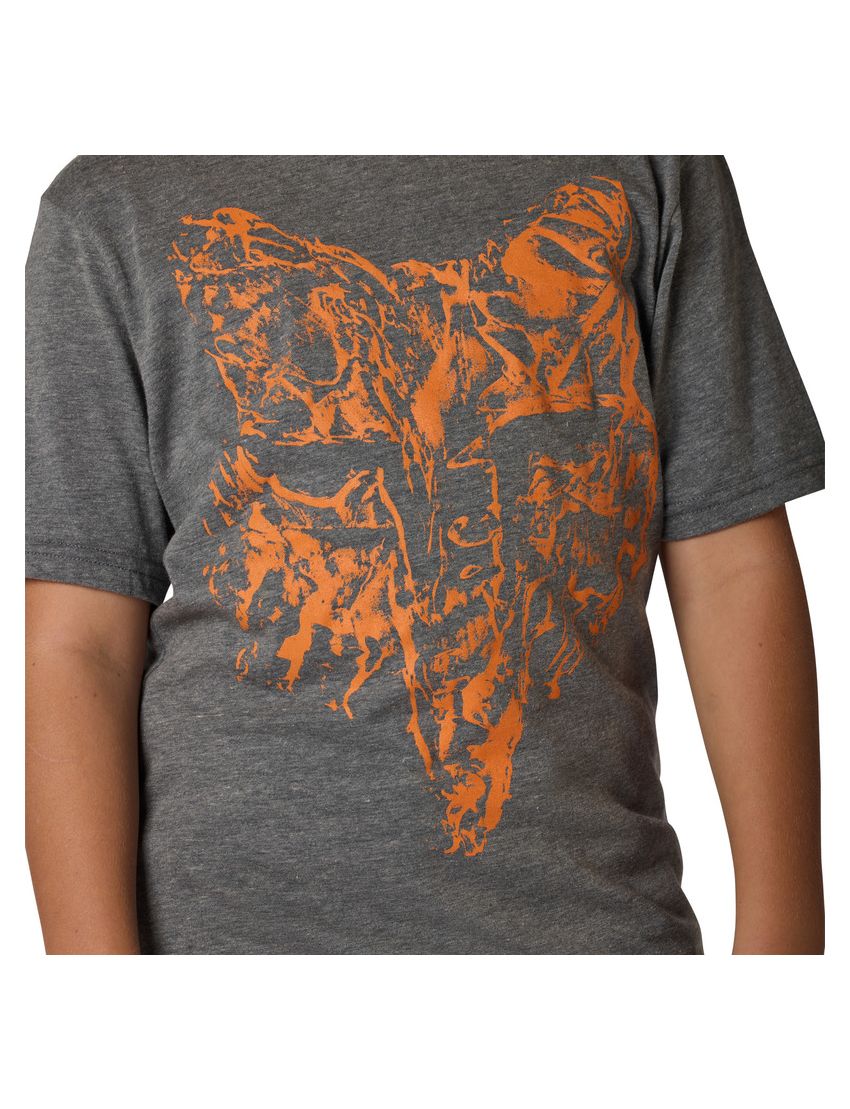 Fox T-shirt Junior  Image Print Head Heather Dark Grey Ys