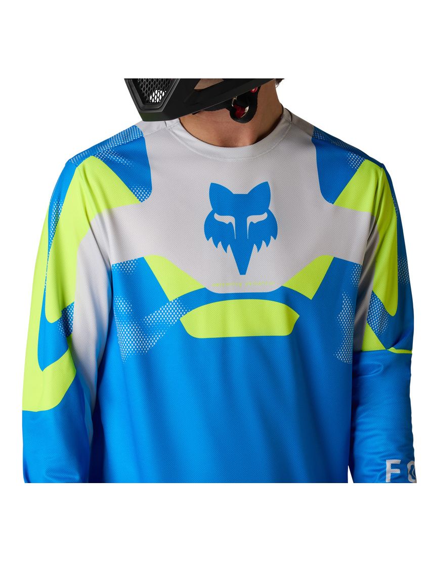 Fox Koszulka Rowerowa Z DŁugim RĘkawem  Ranger Tactile Blue Jewel S