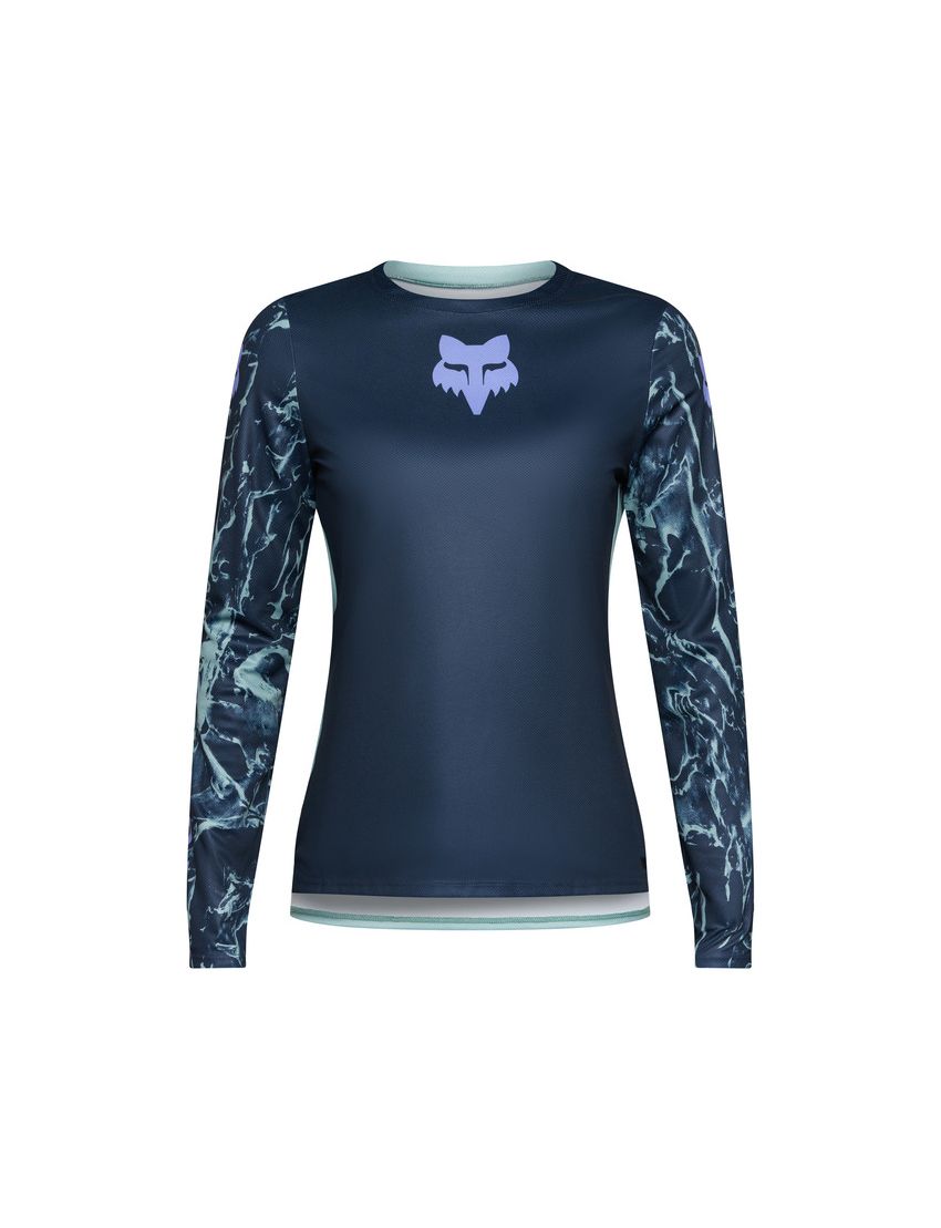 Fox Koszulka Rowerowa Z DŁugim RĘkawem Damska  Ranger Img Print Arctic Blue M
