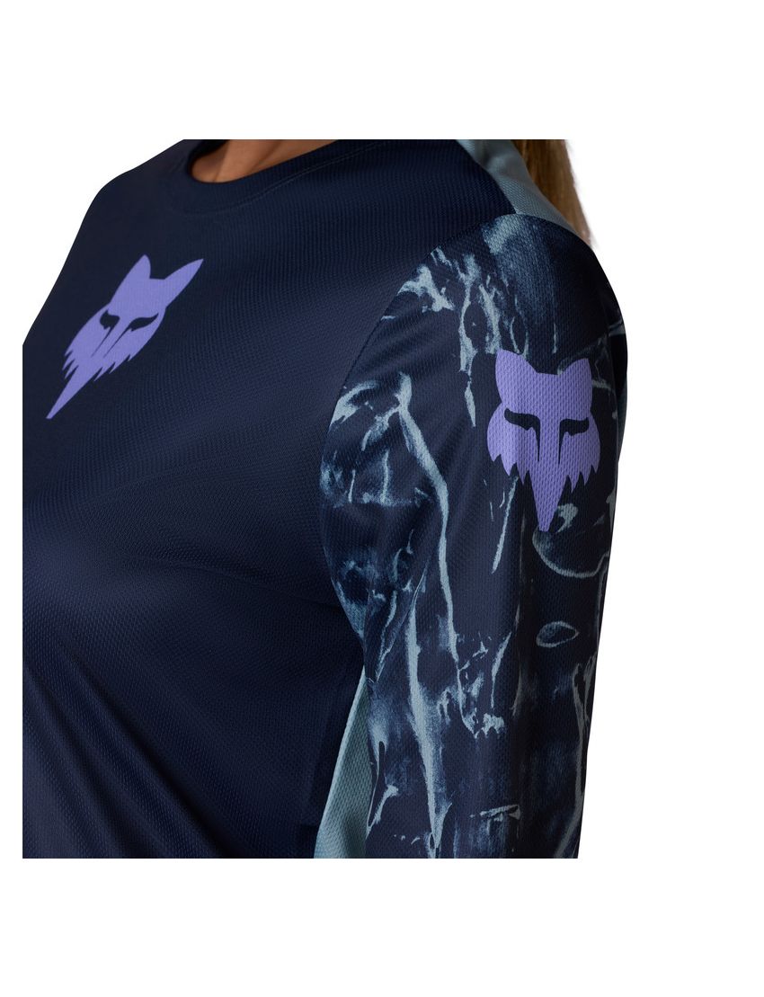 Fox Koszulka Rowerowa Z DŁugim RĘkawem Damska  Ranger Img Print Arctic Blue M