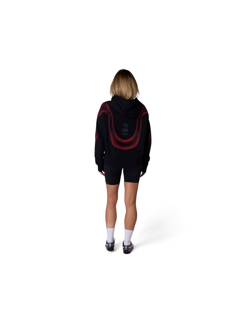 Fox Bluza Z Kapturem Damska  Vision Oversized Fleece Po Black S