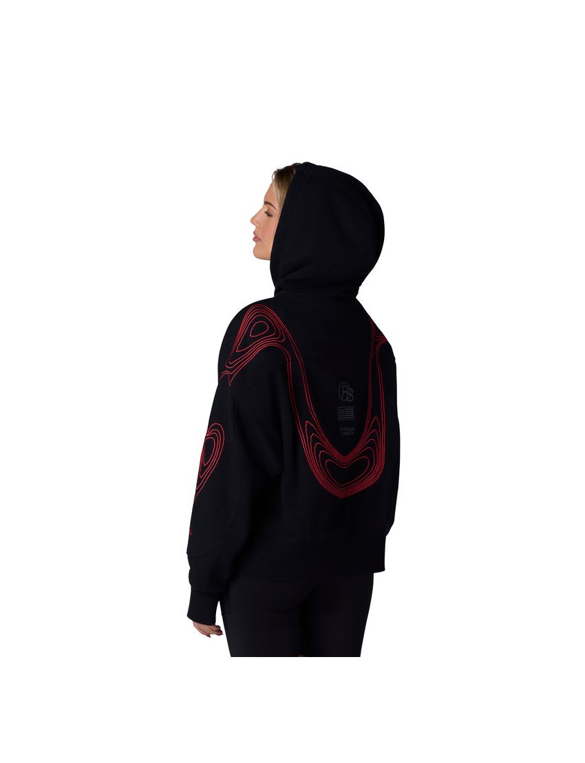 Fox Bluza Z Kapturem Damska  Vision Oversized Fleece Po Black S