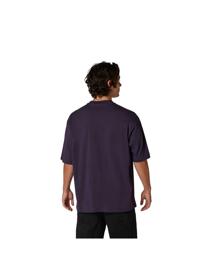 Fox T-shirt  Image Print Plum Oversized Perfect L