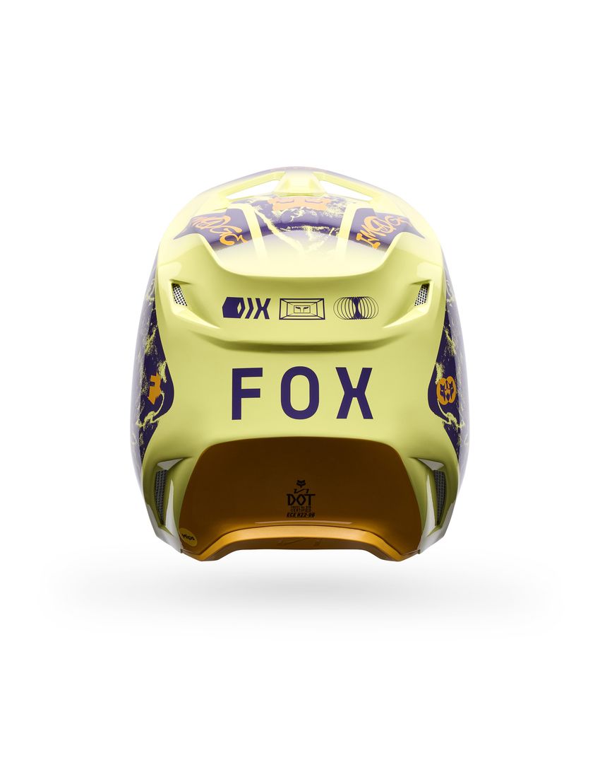 Fox Kask Motocyklowy  V1 Image Print Purple Yellow M