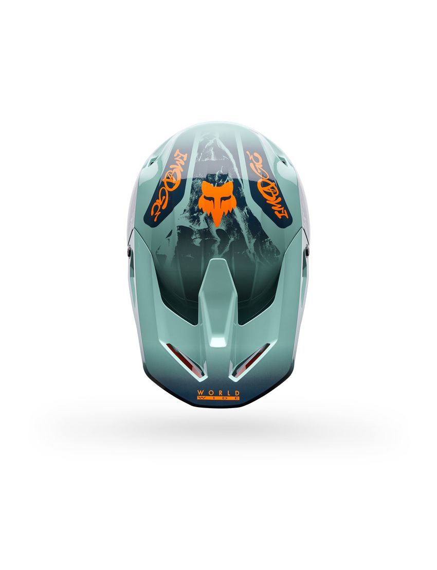 Fox Kask Motocyklowy  V1 Image Print Arctic Blue M