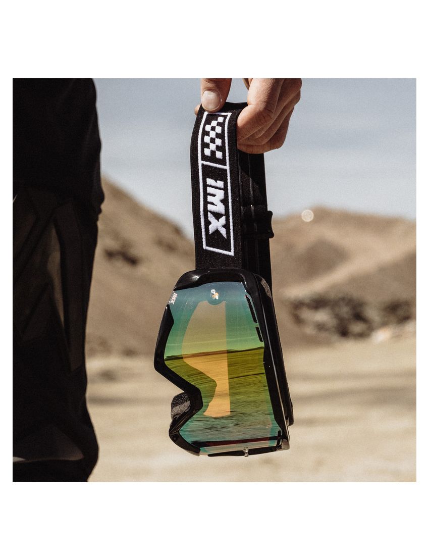 Gogle IMX Endurance Race Black Gloss/White (szyba iridium gold + clear)