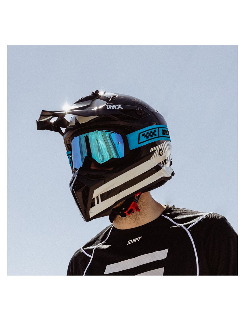 Gogle IMX Endurance Race Black Matt/Blue (szyba iridium blue + clear)