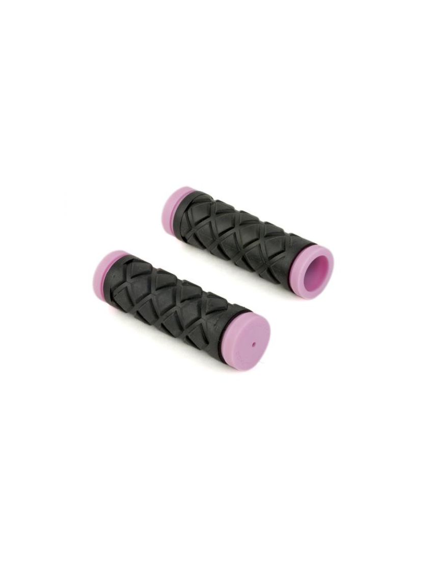 Chwyty kierownicy AUTHOR JUNIOR R5 100mm czarno-różowe(fluo) 