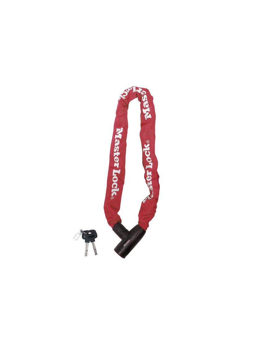 Zapięcie rowerowe MASTERLOCK QUANTUM 8391 ŁAŃCUCH 8mm 40mm 90cm KLUCZYK czerwone 
