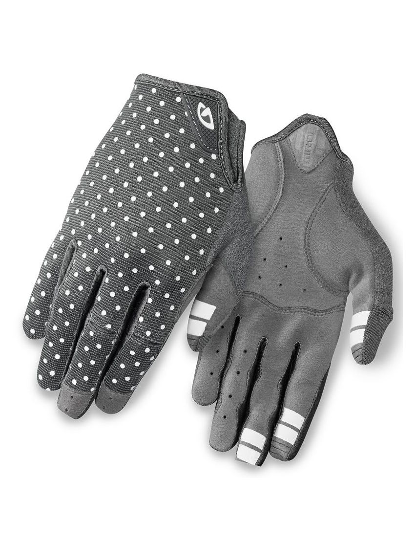 Rękawiczki damskie GIRO LA DND długi palec dark shadow white dots roz. XL (obwód dłoni 205-210 mm / dł. dłoni 196-205 mm) (NEW) 