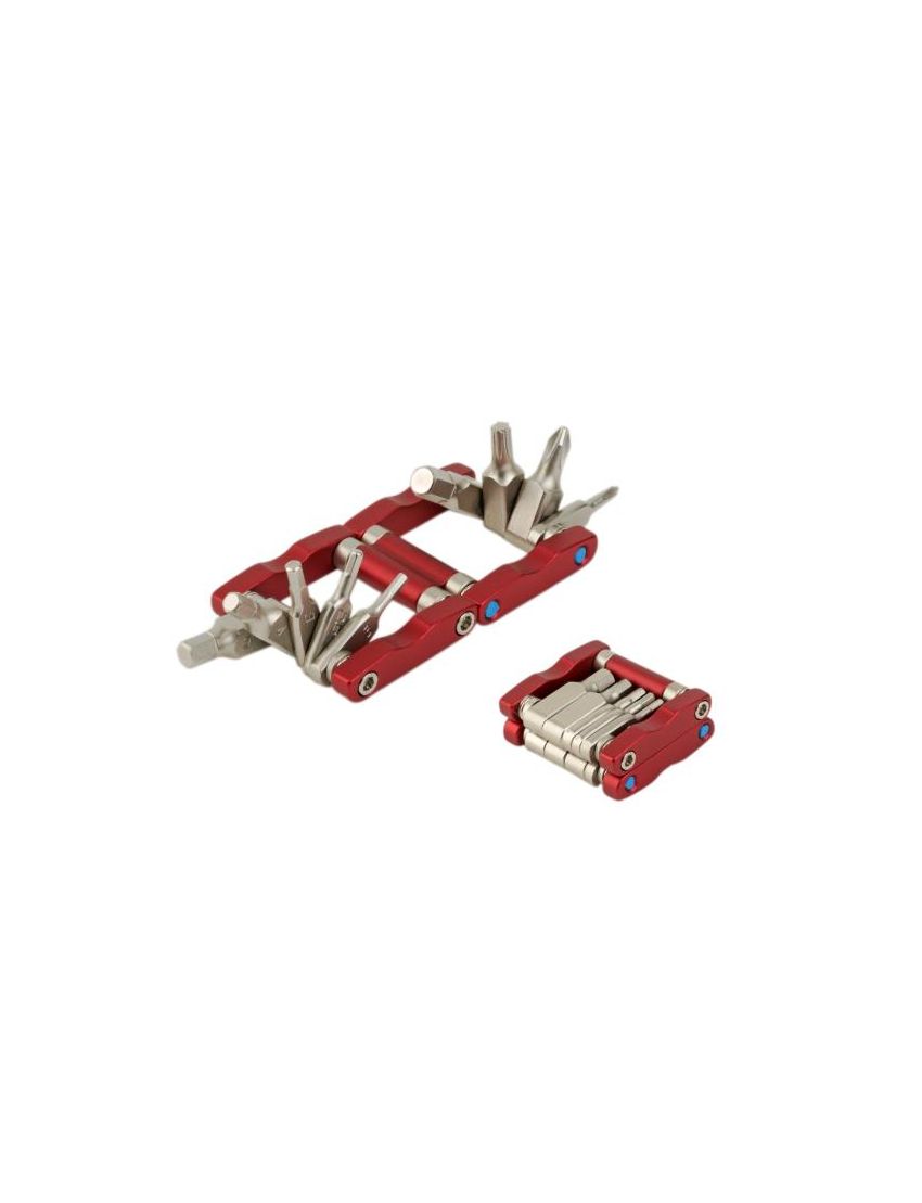 Klucze zestaw AUTHOR EXPERT 9 czerwono-srebrne 