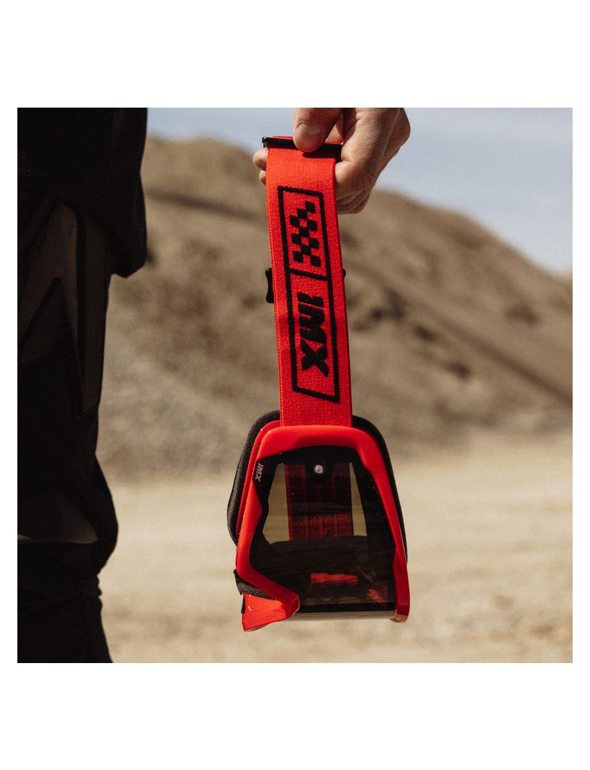 Gogle IMX Endurance Race Red Gloss/Red (szyba dark smoke + clear)