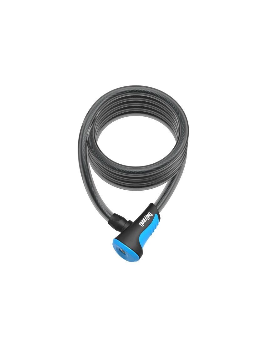 Zapięcie rowerowe ONGUARD NEON 8162BU Linka - 12mm 180cm - uchwyt + 2 x Klucze z kodem niebieskie 