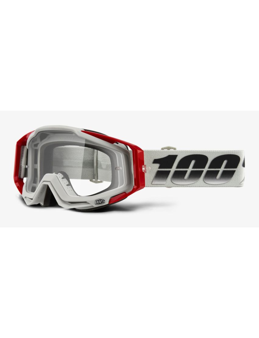 Gogle 100% RACECRAFT SUEZ (Szyba Przezroczysta Anti-Fog + 10 Zrywek)