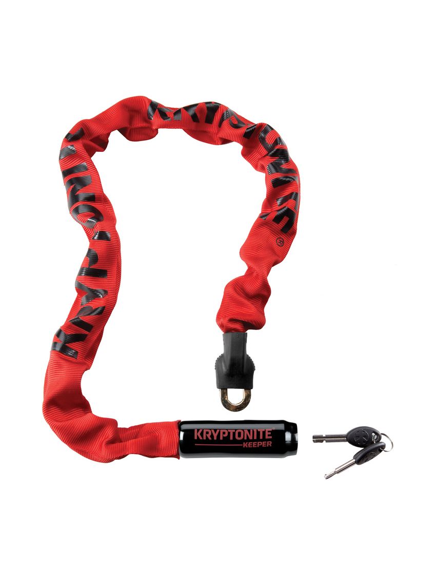 KRYPTONITE ZAPIĘCIE ŁAŃCUCHOWE KRYPTONITE KEEPER 785 INTEGRATED CHAIN RED 0,7CM X 85CM 