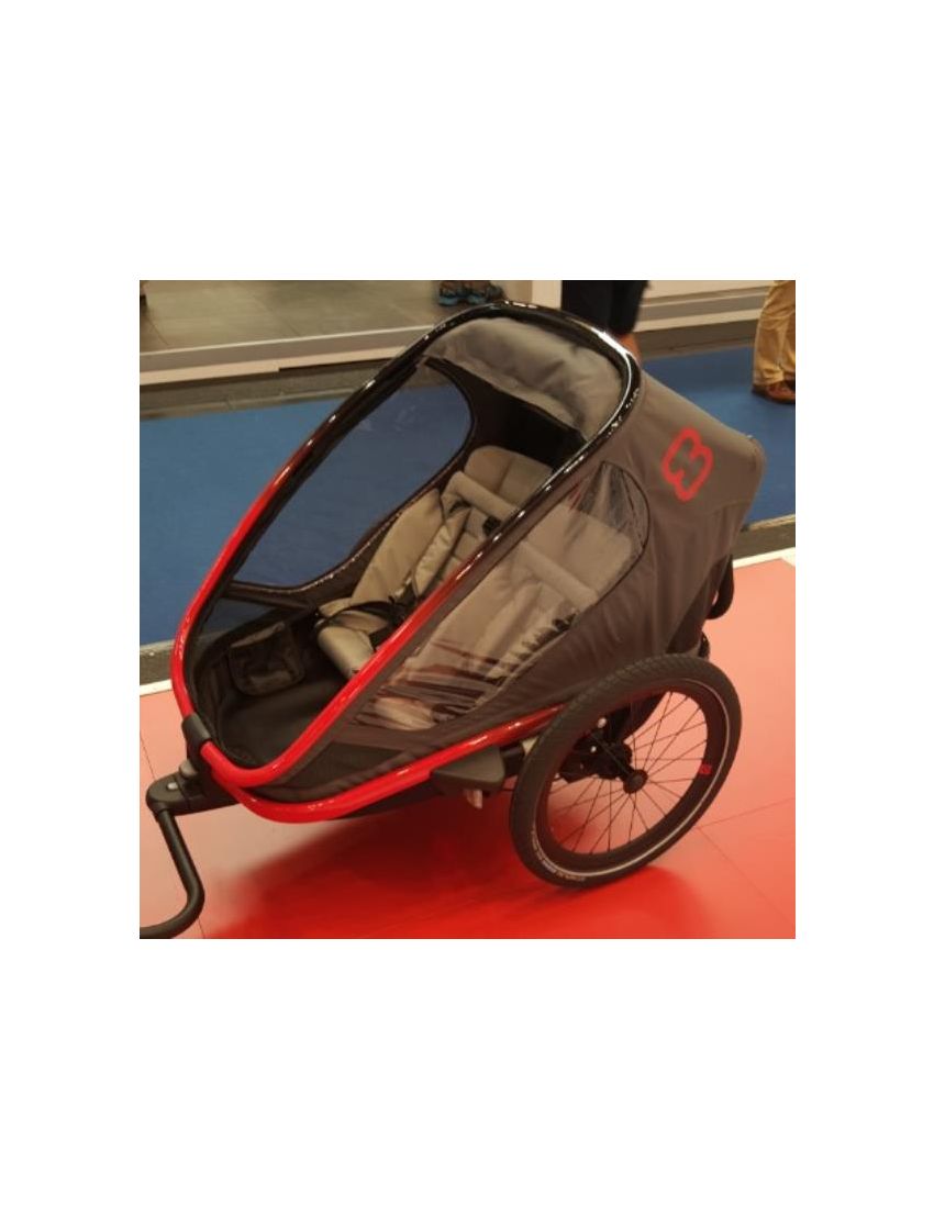 Hamax Przyczepka rowerowa OUTBACK szaro-czerwony 