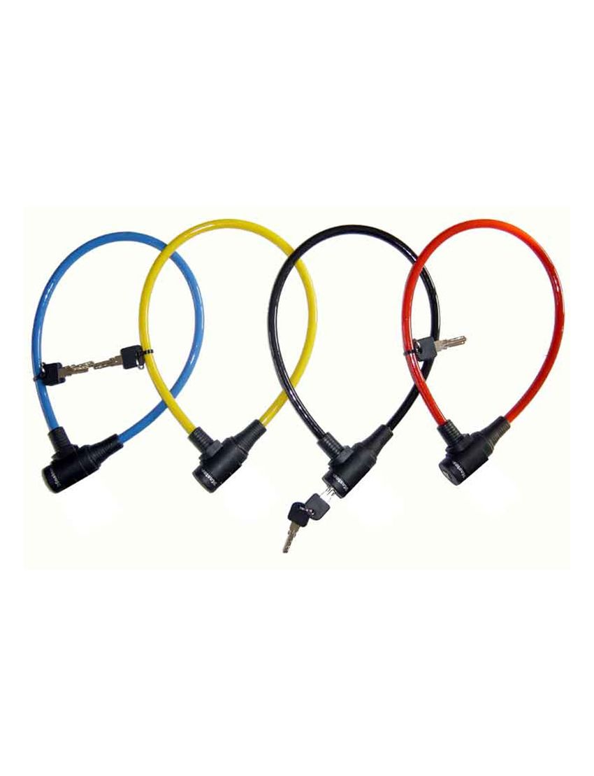 Zapięcie rowerowe MASTERLOCK QUANTUM 8169 8mm 65cm KLUCZYK zestaw mix kolorów pudełko 6szt. 