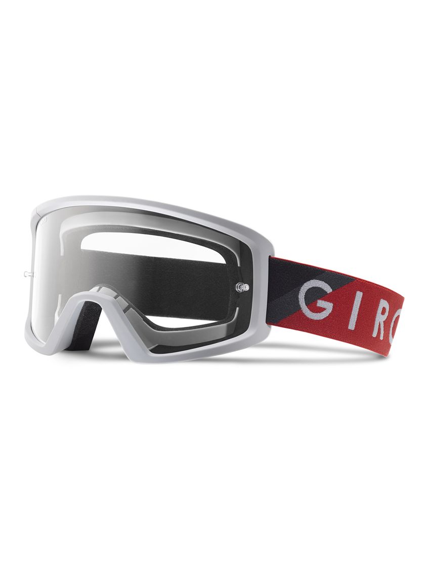 Gogle GIRO BLOK red grey (Szyba kolorowa GREY COBALT 10% S3 + Szyba Przeźroczysta 99% S0) mocowanie pod zrywki +10 zrywek (NEW) 