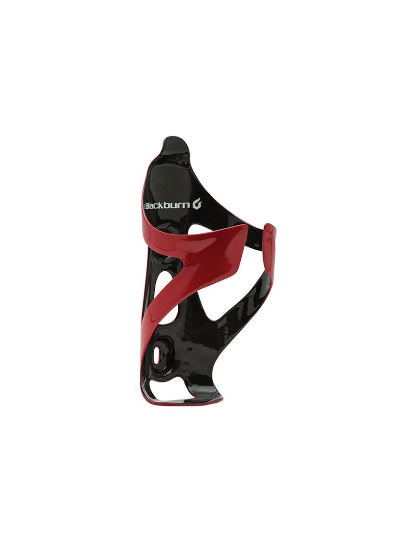 Koszyk na bidon BLACKBURN CAMBER karbonowy 30g czerwono-czarny połysk (DWZ)