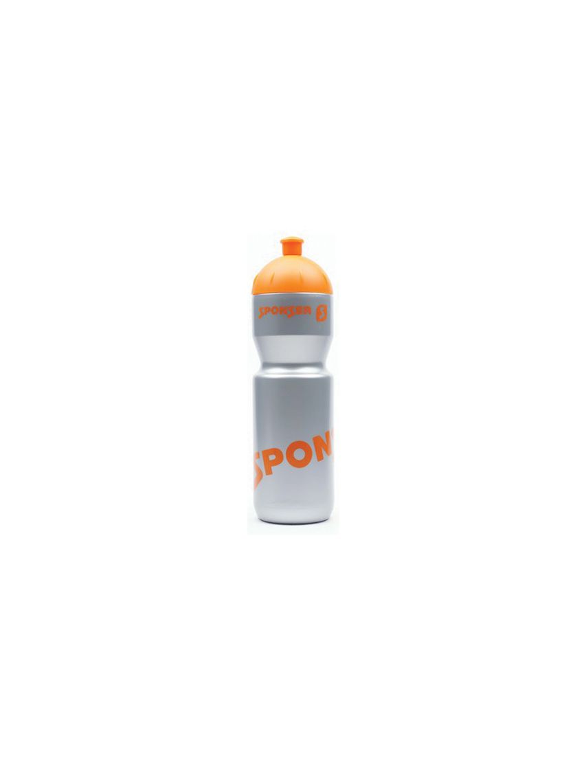 Bidon SPONSER FARBIG srebrny, pomarańczowe logo 750 ml (NEW) 