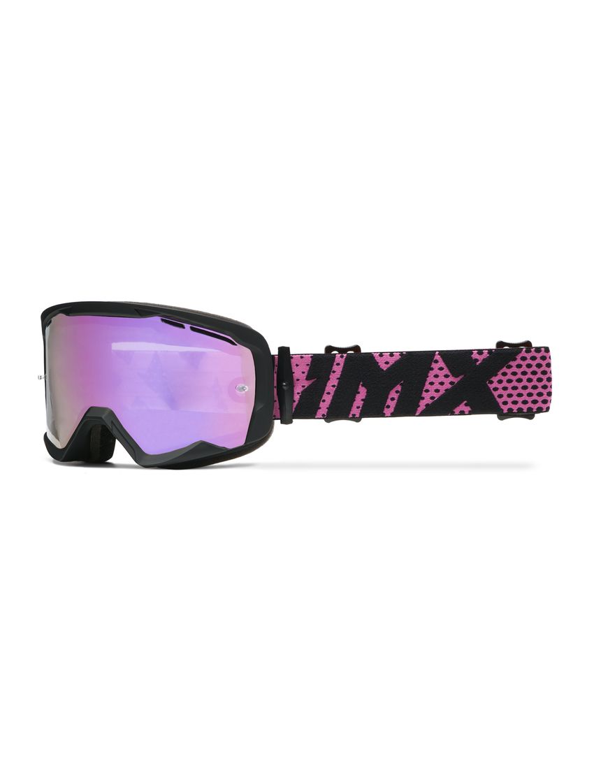 Gogle IMX Endurance Flip Black Matt/Pink (szyba iridium pink + clear)