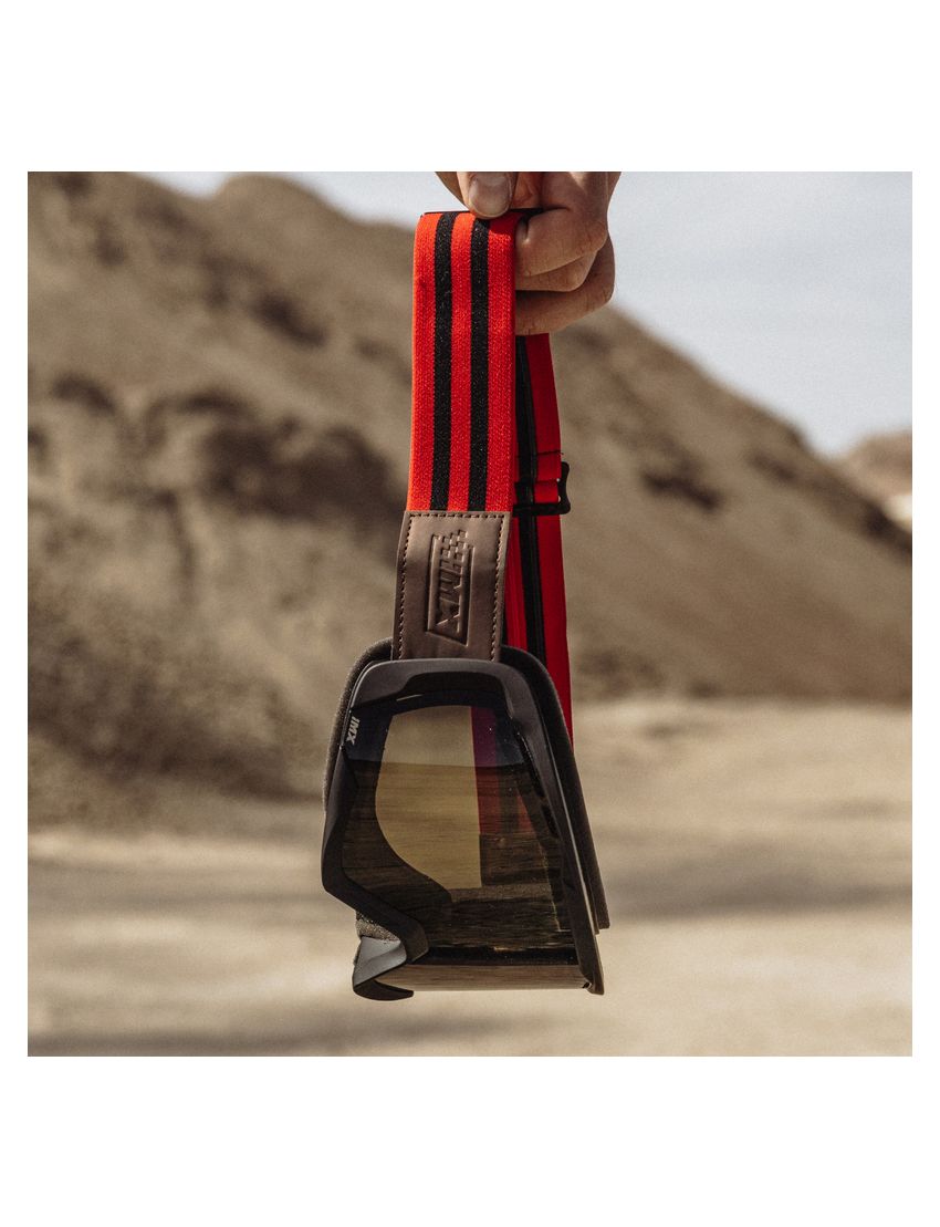 Gogle IMX Endurance Rust Black Matt/Red (szyba dark smoke + clear)